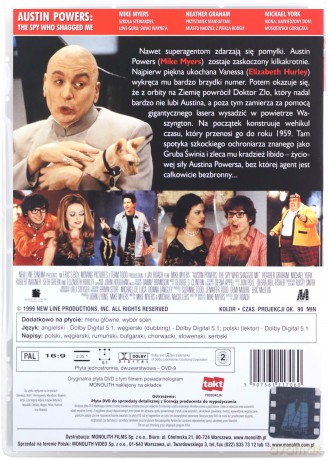 Austin Powers: Szpieg, który nie umiera nigdy [DVD]