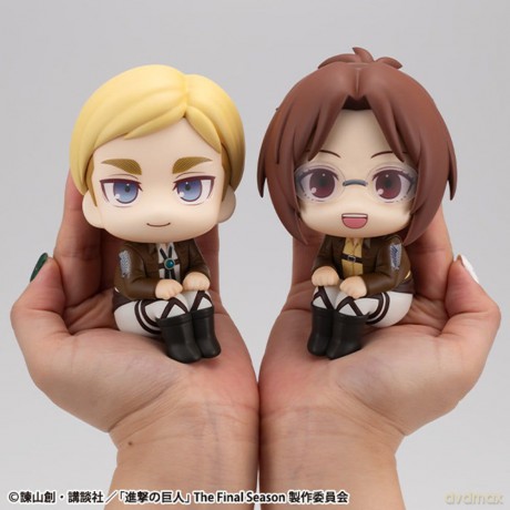 Attack on Titan Look Up PVC Statues Hange Zoe & Erwin Smith (with gift) 11 cm