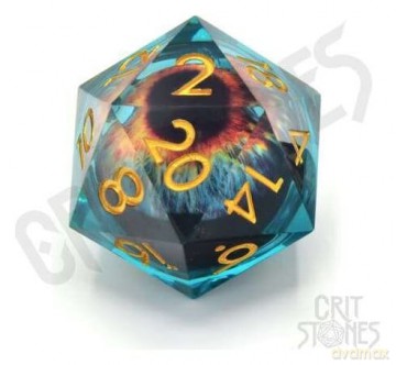 CritStones Liquid Core Dice D20 Eye of the Oracle 3 cm