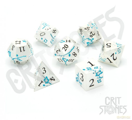 CritStones Metal Dice Set Iris Blossom (7)