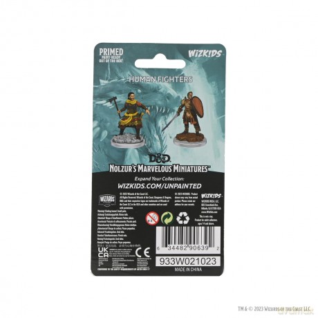 D&D Nolzur's Marvelous Miniatures Unpainted Miniatures 2-Pack Human Fighters