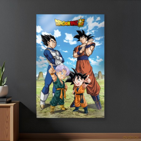Dragon Ball Super 3D Poster Battle of Gods Goku Vegeta Family 38 x 58 cm