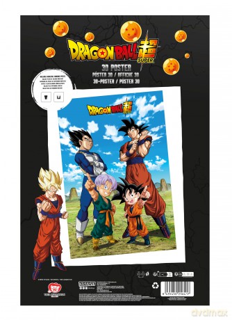 Dragon Ball Super 3D Poster Battle of Gods Goku Vegeta Family 38 x 58 cm
