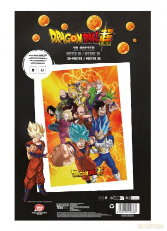 Dragon Ball Super 3D Poster Survival Heroes 38 x 58 cm