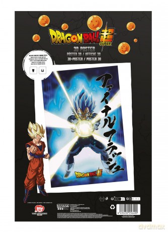 Dragon Ball Super 3D Poster Survival Vegeta 38 x 58 cm