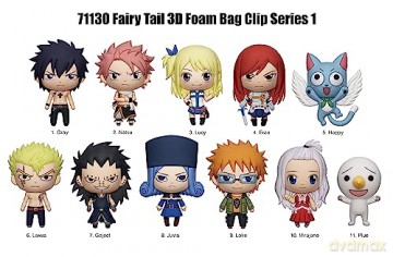 Fairy Tail 3D Foam Bag Clips Serie 1 Display (24)