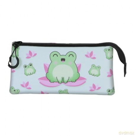 Oh My Pop! Triple Pencil case Froggy Turquoise