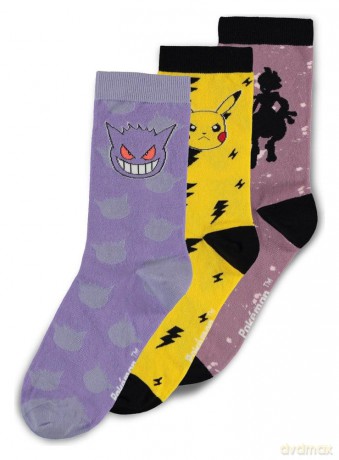 Pokemon Socks 3-Pack Crew 43-46
