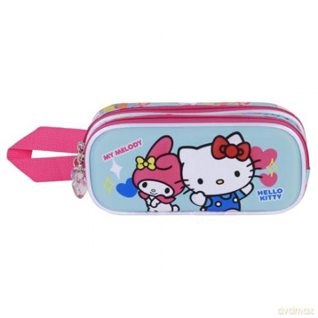 Sanrio 3D Double Pencil case Hello Kitty Friendship Blue