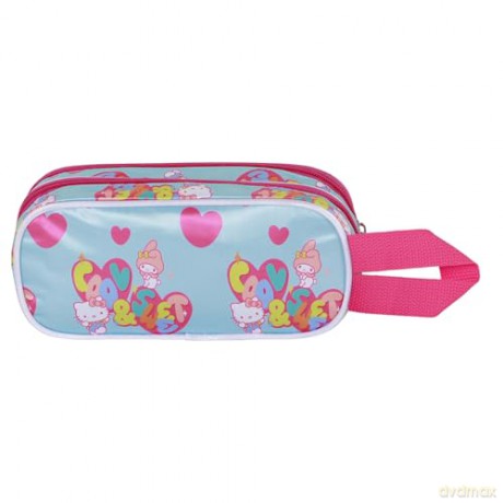 Sanrio 3D Double Pencil case Hello Kitty Friendship Blue