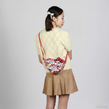 Sanrio Casual Heart Crossbody Bag Hello Kitty Friends Multicolour