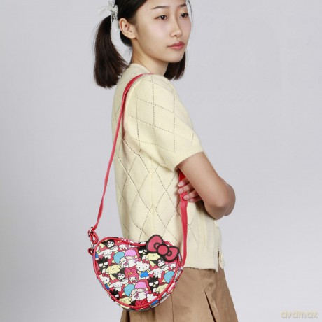 Sanrio Casual Heart Crossbody Bag Hello Kitty Friends Multicolour