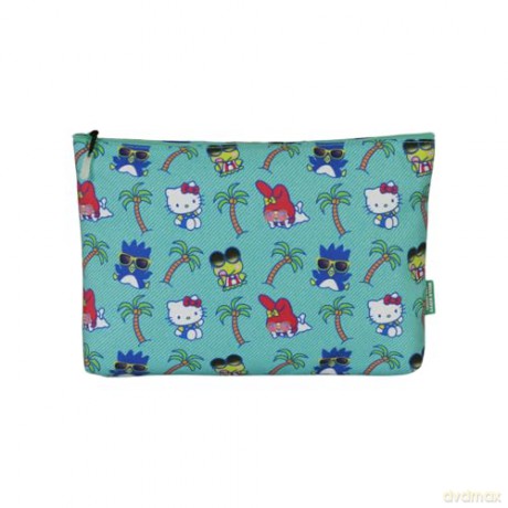 Sanrio Soleil Toiletry Bag Hello Kitty Palms Turquoise