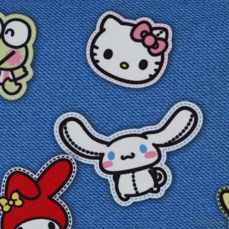 Sanrio Soleil Toiletry Bag Hello Kitty Stickers Blue