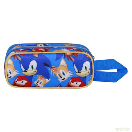 Sonic - The Hedgehog 3D Double Pencil case SEGA Go Blue