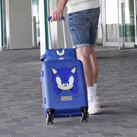 Sonic - The Hedgehog Plus Brick Travel Toiletry Bag SEGA Sight Blue