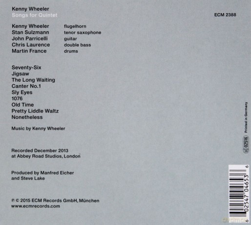 Kenny Wheeler: Songs for Quintet [CD]