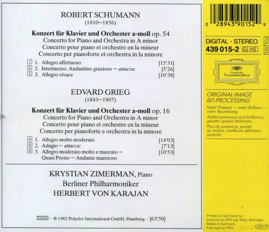 Zimerman Karajan: Schumann:Piano Concerto + [CD]