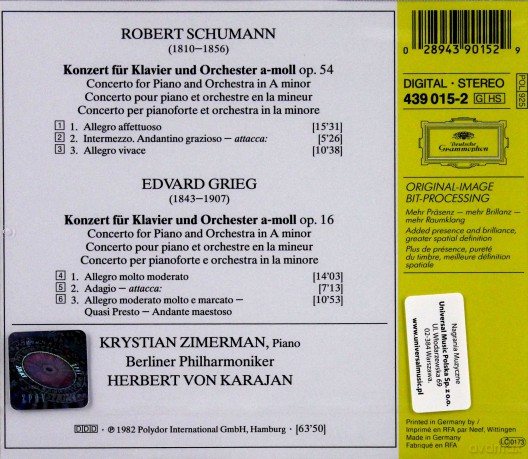 Zimerman Karajan: Schumann:Piano Concerto + [CD]