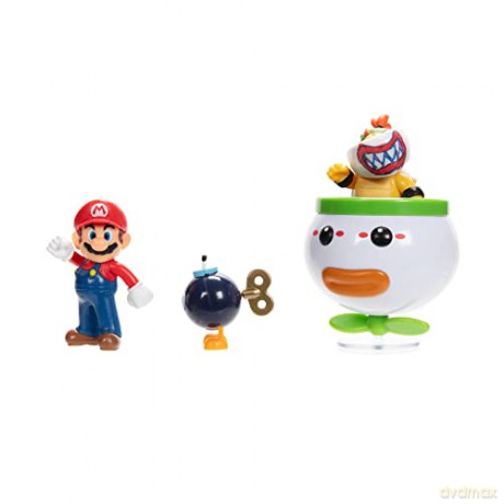 World of Nintendo Mini Figure 2-Pack Mario and Bowser Jr. Clown Car 6 cm