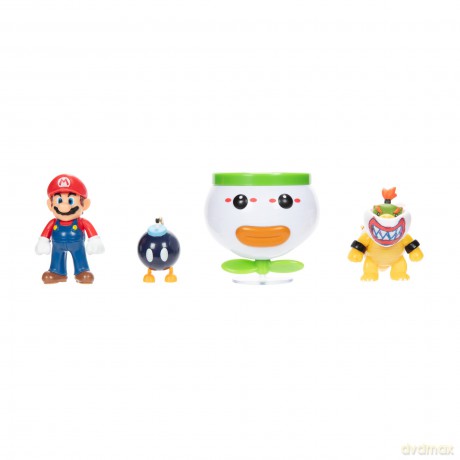 World of Nintendo Mini Figure 2-Pack Mario and Bowser Jr. Clown Car 6 cm