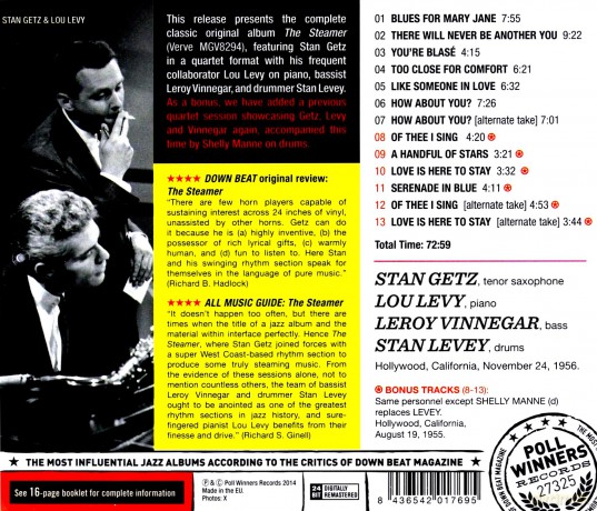 Stan Getz Quartet: The Steamer - Stan Getz Quartet [CD]