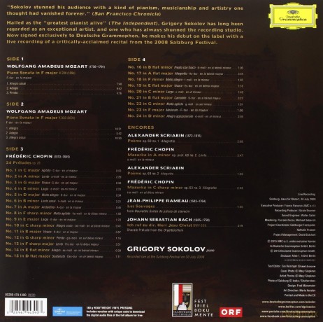 Grigory Sokolov: The Salzburg Recital 2008 [2xWinyl]