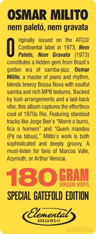 Osmar Milito: Nem Paleto. Nem Gravata 1973 (Limited Gatefold) [Winyl]