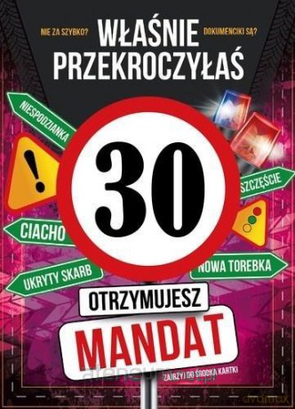 Karnet Urodziny 30