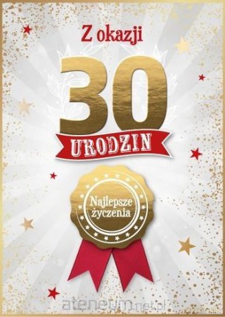 Karnet Urodziny 30
