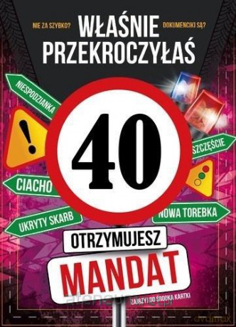 Karnet Urodziny 40