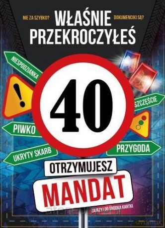 Karnet Urodziny 40