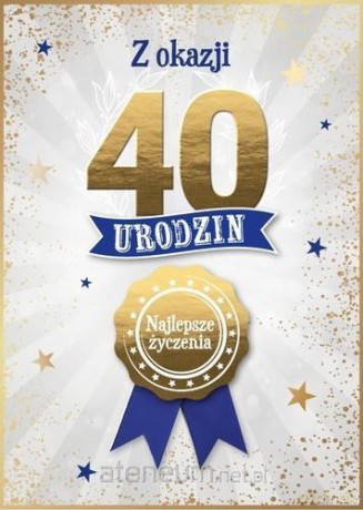 Karnet Urodzinowy 40