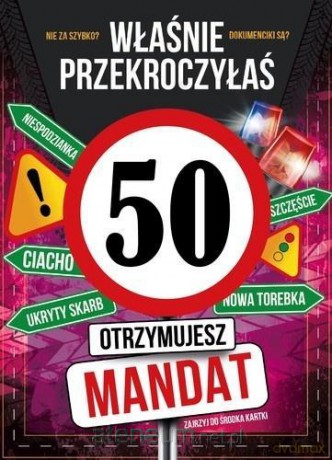 Karnet Urodziny 50