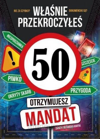 Karnet Urodziny 50