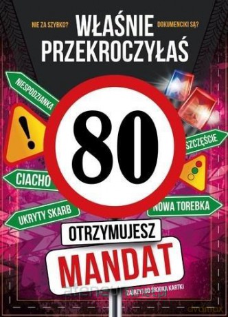 Karnet Urodziny 80