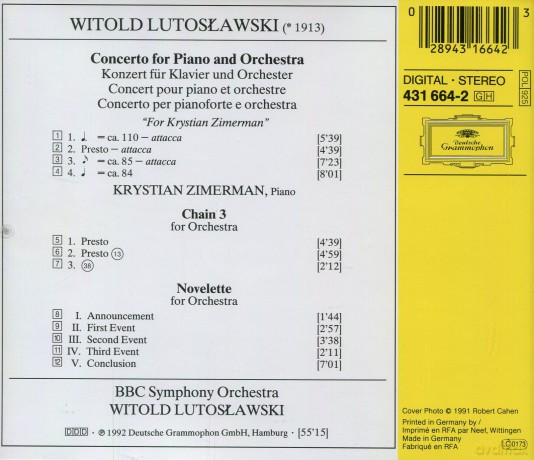 Zimerman,Lutosławski,Bbc Symph.Orch.: Lutosławski-Piano Concerto [CD]