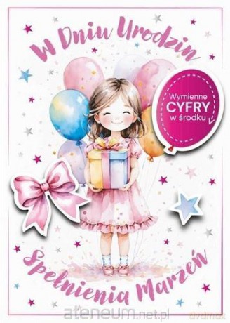 Karnet Urodziny wymienne cyfry