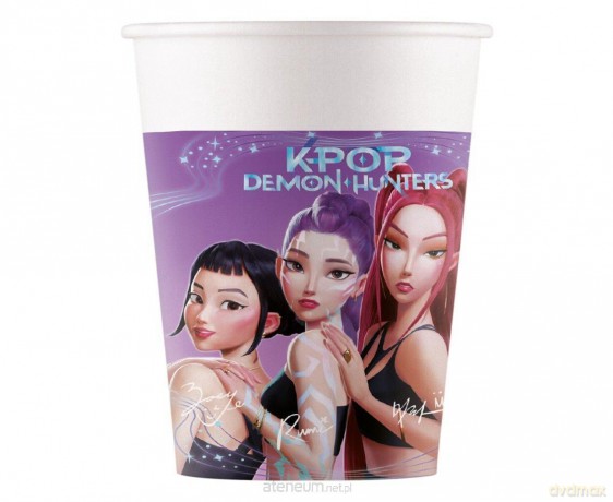 Kubeczki papierowe K-pop Demon Hunters 200ml 8szt