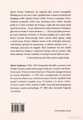 Agonia Europy TW - Maria Zambrano [KSIĄŻKA]