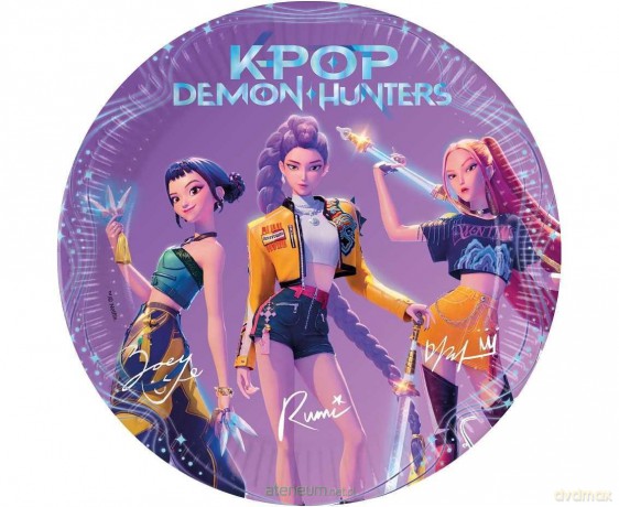 Talerzyki papierowe K-pop Demon Hunters 23cm 8szt