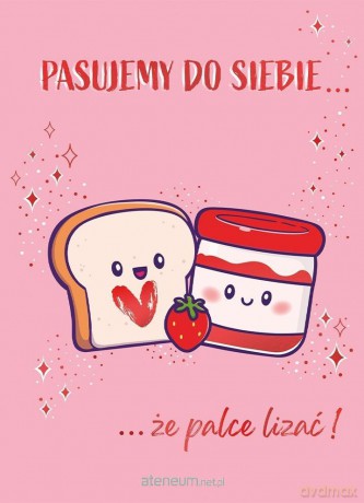 Karnet B6 Walentynki - Tost z dżemem