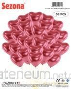 Balony chromowane Serca 25cm 50szt