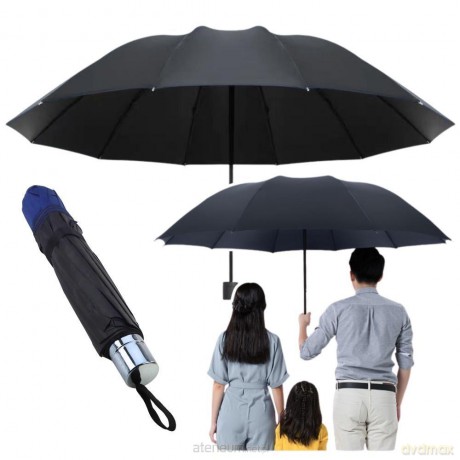 Parasol składany 12-żebrowy pokrowiec granat 110cm