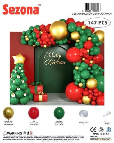 Balony Boże Narodzenie 147szt