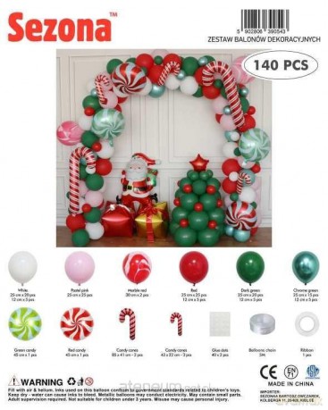 Balony Boże Narodzenie 140szt