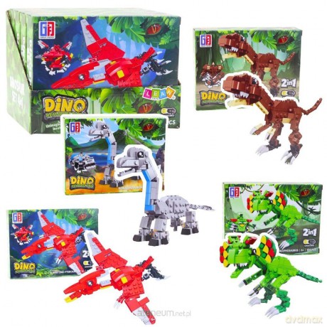 Klocki konstrukcyjne Dinozaur robot 2w1 145-161el [KLOCKI]