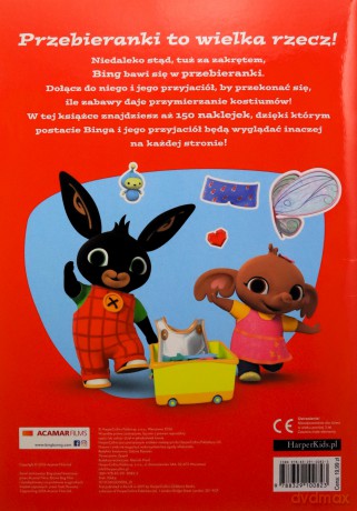 Bing. Przebieranki! Zabawy i zadania z naklejkami - Acamar [KSIĄŻKA]