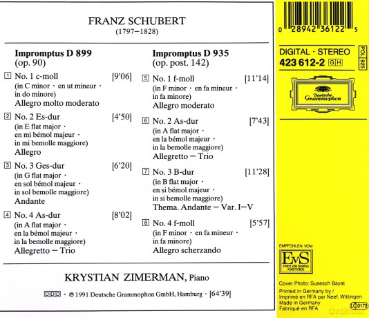 Zimerman: Schubert-Improptus [CD]