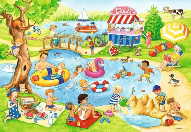 RAVENSBURGER 2x24 el. At the Lake [PUZZLE]